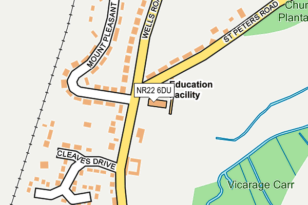 NR22 6DU map - OS OpenMap – Local (Ordnance Survey)