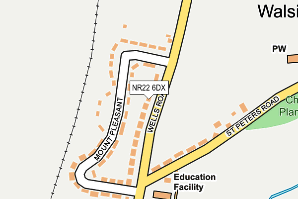 NR22 6DX map - OS OpenMap – Local (Ordnance Survey)