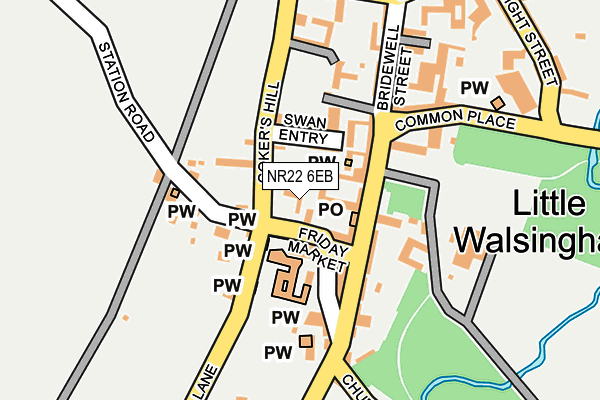 NR22 6EB map - OS OpenMap – Local (Ordnance Survey)