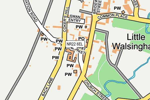 NR22 6EL map - OS OpenMap – Local (Ordnance Survey)