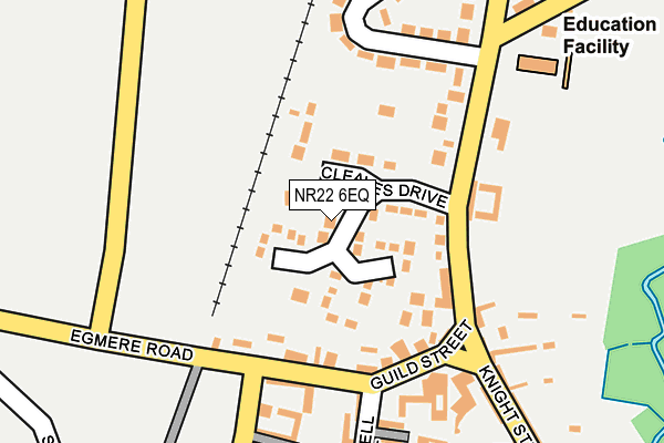 NR22 6EQ map - OS OpenMap – Local (Ordnance Survey)