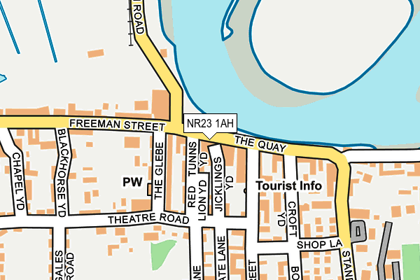 NR23 1AH map - OS OpenMap – Local (Ordnance Survey)