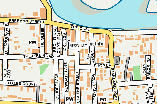 NR23 1AQ map - OS OpenMap – Local (Ordnance Survey)