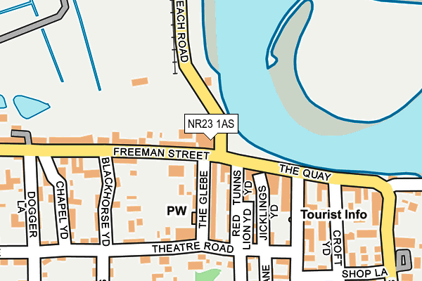 NR23 1AS map - OS OpenMap – Local (Ordnance Survey)