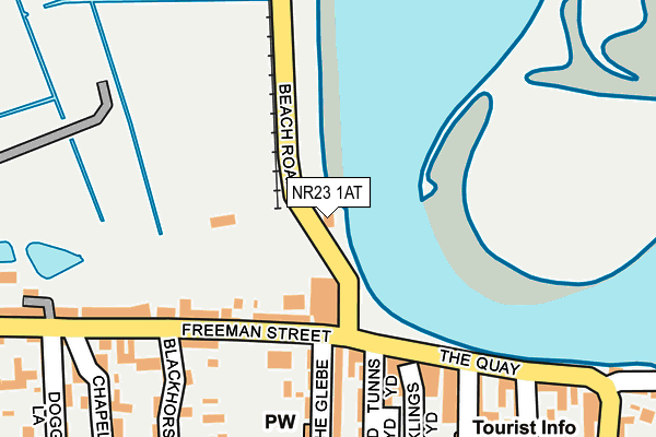 NR23 1AT map - OS OpenMap – Local (Ordnance Survey)
