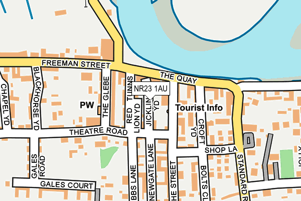 NR23 1AU map - OS OpenMap – Local (Ordnance Survey)
