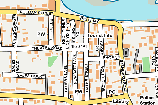 NR23 1AY map - OS OpenMap – Local (Ordnance Survey)