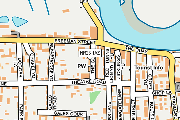 NR23 1AZ map - OS OpenMap – Local (Ordnance Survey)