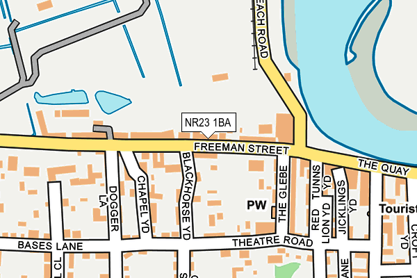 NR23 1BA map - OS OpenMap – Local (Ordnance Survey)