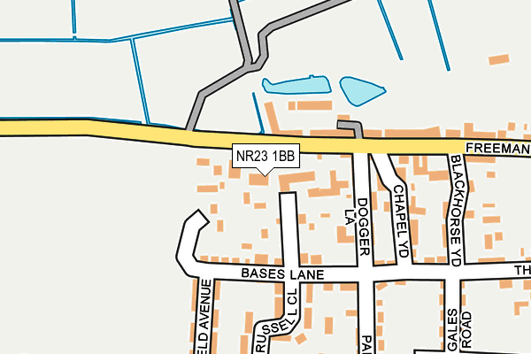 NR23 1BB map - OS OpenMap – Local (Ordnance Survey)