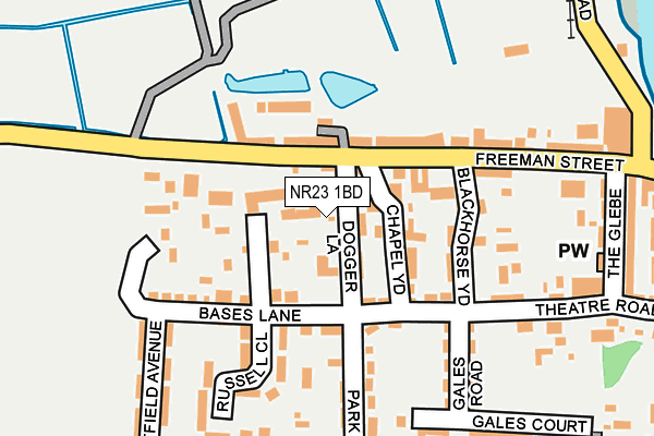 NR23 1BD map - OS OpenMap – Local (Ordnance Survey)