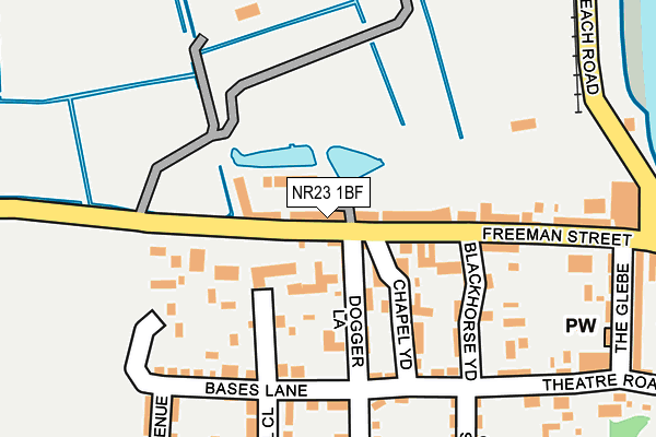 NR23 1BF map - OS OpenMap – Local (Ordnance Survey)