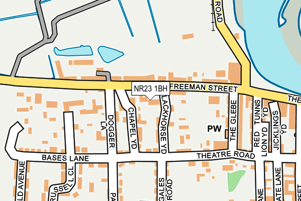 NR23 1BH map - OS OpenMap – Local (Ordnance Survey)