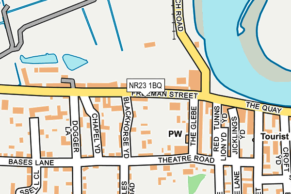NR23 1BQ map - OS OpenMap – Local (Ordnance Survey)