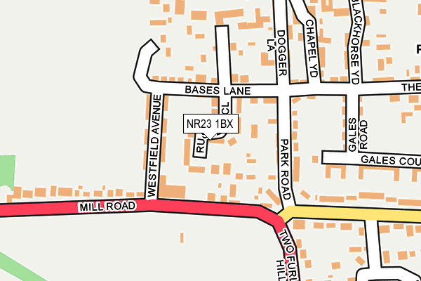 NR23 1BX map - OS OpenMap – Local (Ordnance Survey)