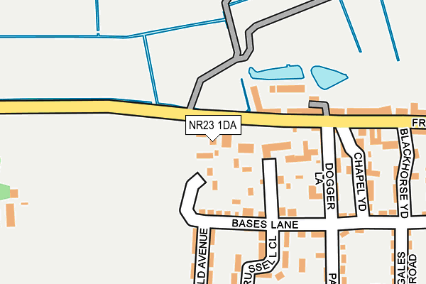 NR23 1DA map - OS OpenMap – Local (Ordnance Survey)