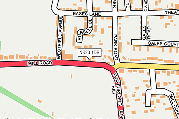 NR23 1DB map - OS OpenMap – Local (Ordnance Survey)