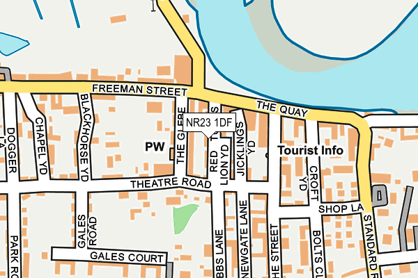 NR23 1DF map - OS OpenMap – Local (Ordnance Survey)