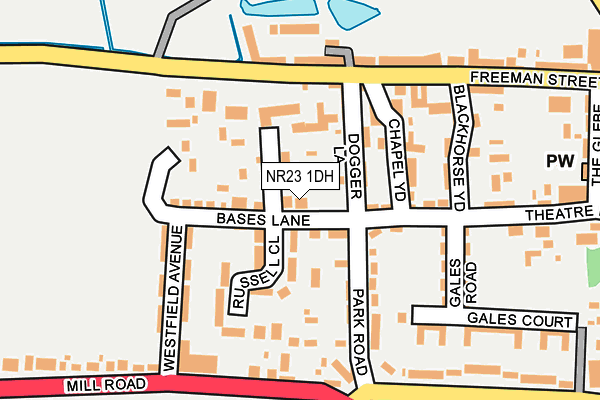 NR23 1DH map - OS OpenMap – Local (Ordnance Survey)