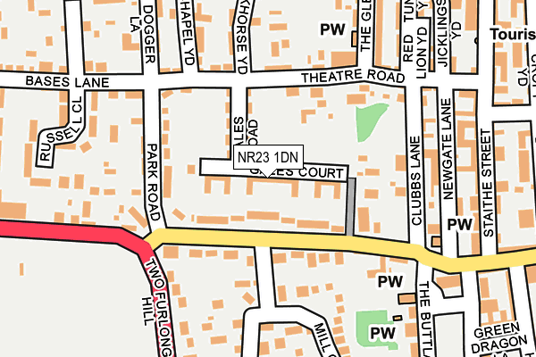 NR23 1DN map - OS OpenMap – Local (Ordnance Survey)