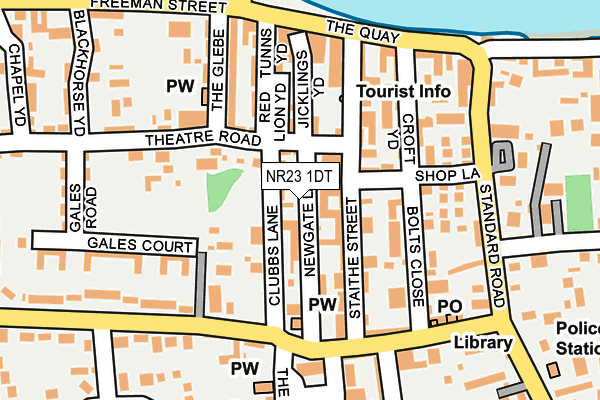 NR23 1DT map - OS OpenMap – Local (Ordnance Survey)
