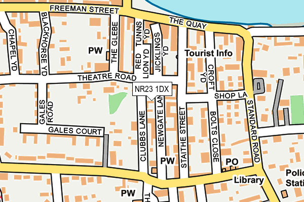 NR23 1DX map - OS OpenMap – Local (Ordnance Survey)