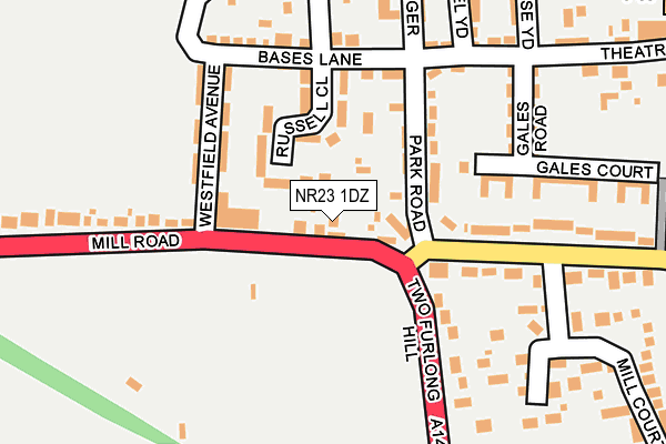 NR23 1DZ map - OS OpenMap – Local (Ordnance Survey)