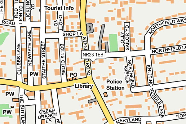 NR23 1EB map - OS OpenMap – Local (Ordnance Survey)