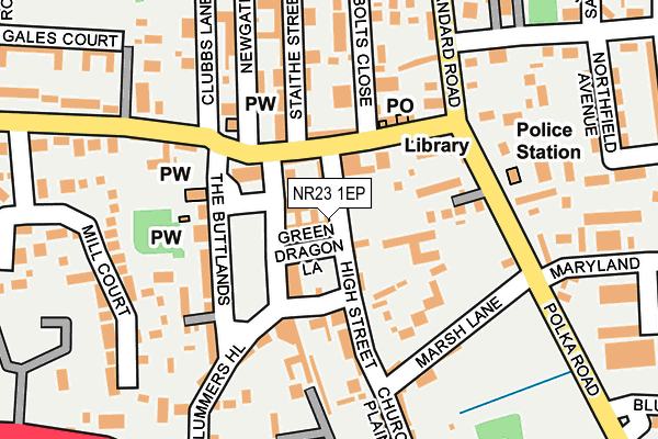 NR23 1EP map - OS OpenMap – Local (Ordnance Survey)