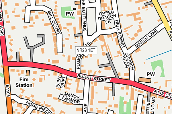 NR23 1ET map - OS OpenMap – Local (Ordnance Survey)