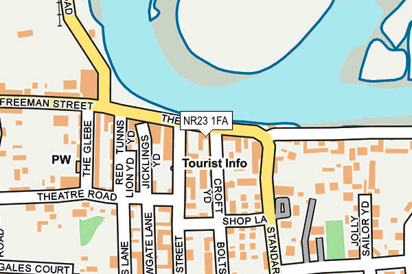 NR23 1FA map - OS OpenMap – Local (Ordnance Survey)