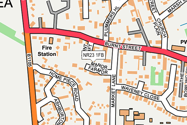 NR23 1FB map - OS OpenMap – Local (Ordnance Survey)