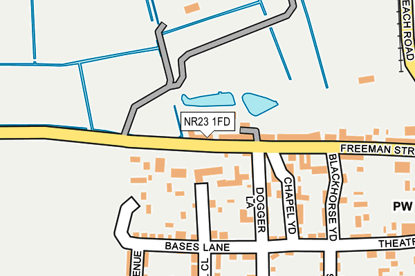 NR23 1FD map - OS OpenMap – Local (Ordnance Survey)