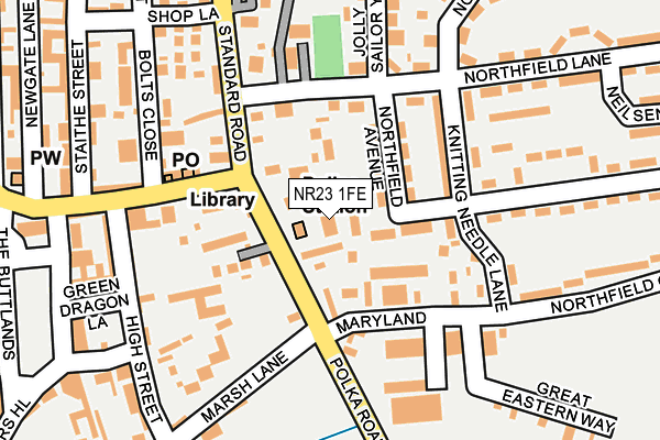 NR23 1FE map - OS OpenMap – Local (Ordnance Survey)