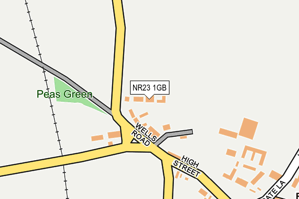 NR23 1GB map - OS OpenMap – Local (Ordnance Survey)