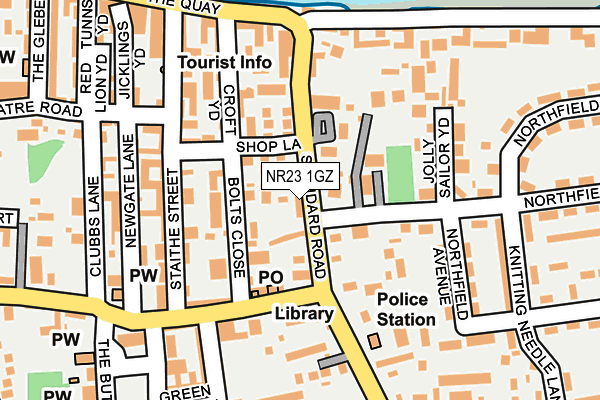 NR23 1GZ map - OS OpenMap – Local (Ordnance Survey)