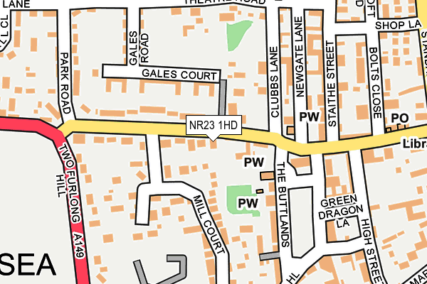 NR23 1HD map - OS OpenMap – Local (Ordnance Survey)