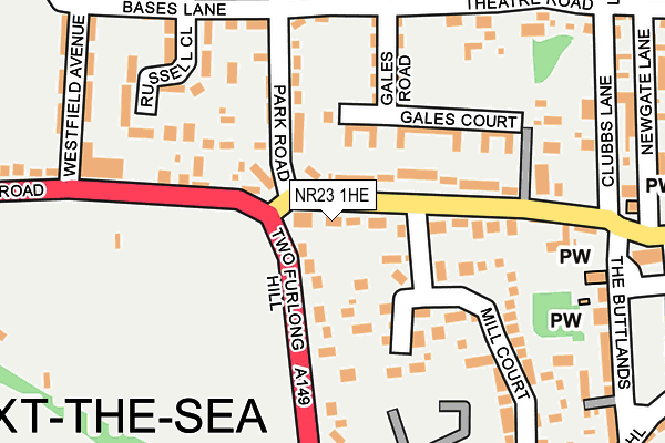NR23 1HE map - OS OpenMap – Local (Ordnance Survey)
