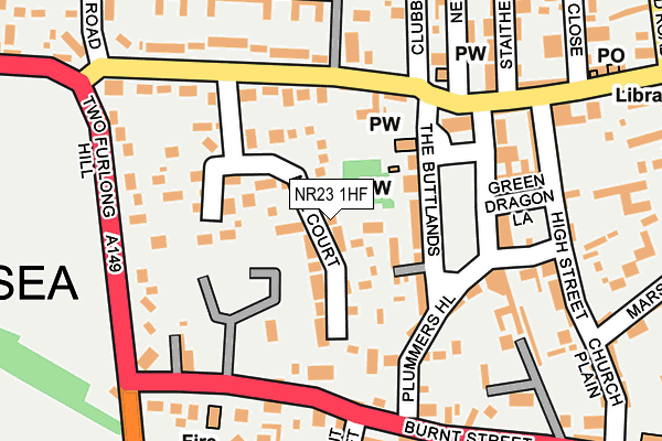 NR23 1HF map - OS OpenMap – Local (Ordnance Survey)