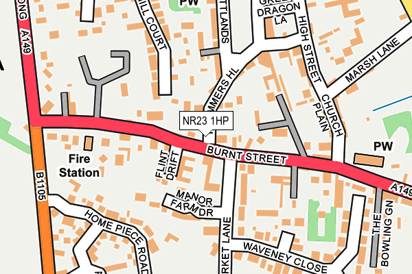 NR23 1HP map - OS OpenMap – Local (Ordnance Survey)