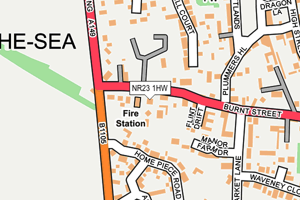 NR23 1HW map - OS OpenMap – Local (Ordnance Survey)