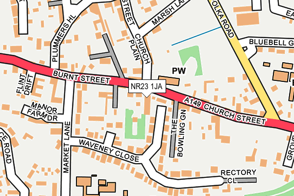 NR23 1JA map - OS OpenMap – Local (Ordnance Survey)