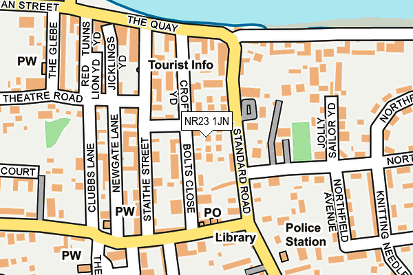 NR23 1JN map - OS OpenMap – Local (Ordnance Survey)