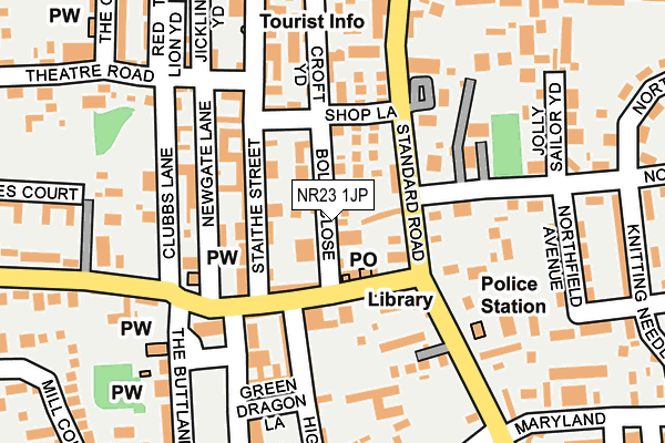 NR23 1JP map - OS OpenMap – Local (Ordnance Survey)