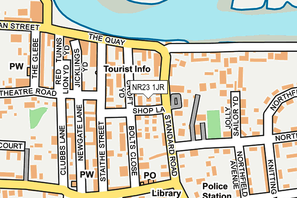 NR23 1JR map - OS OpenMap – Local (Ordnance Survey)
