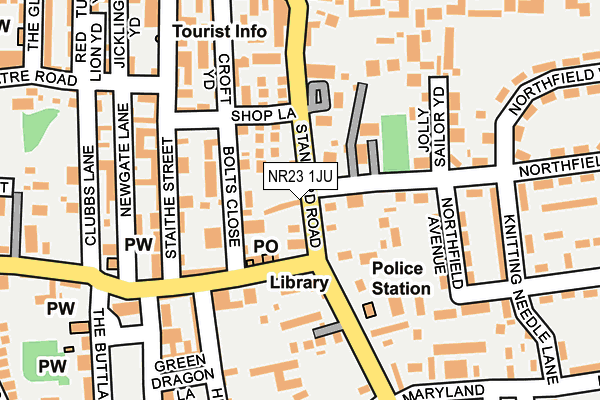 NR23 1JU map - OS OpenMap – Local (Ordnance Survey)