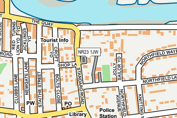 NR23 1JW map - OS OpenMap – Local (Ordnance Survey)