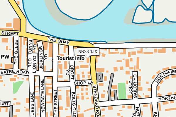NR23 1JX map - OS OpenMap – Local (Ordnance Survey)
