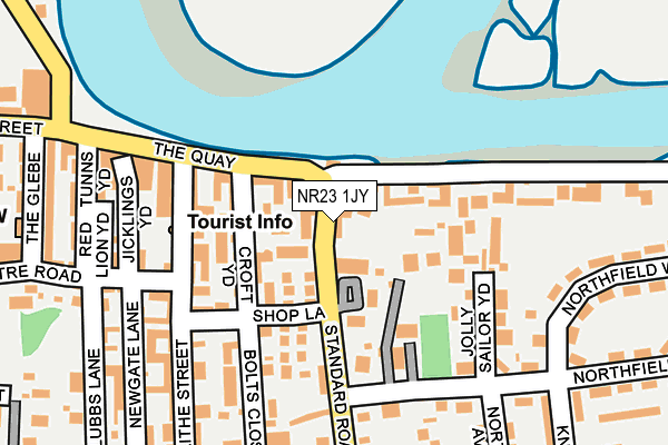 NR23 1JY map - OS OpenMap – Local (Ordnance Survey)