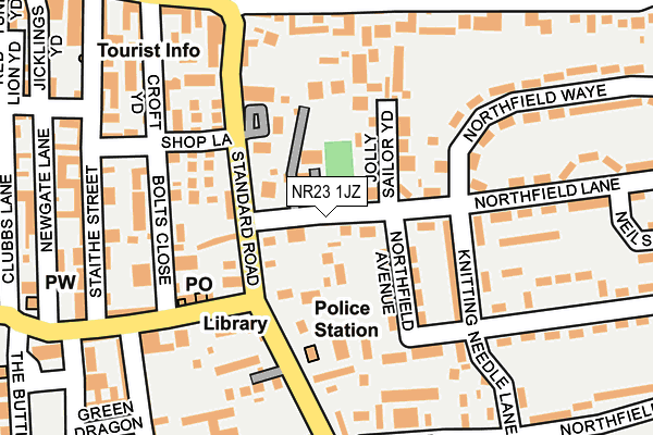 NR23 1JZ map - OS OpenMap – Local (Ordnance Survey)